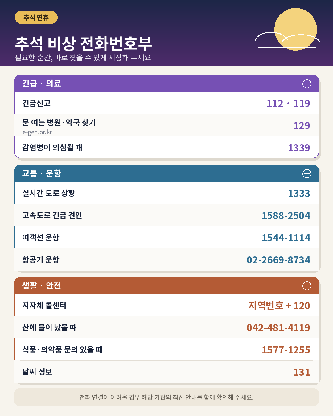 비상전화번호부 카드 미리보기